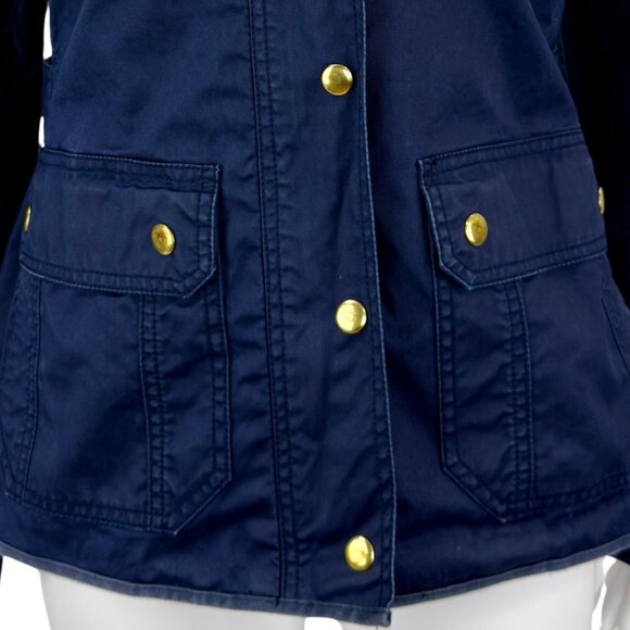J.Crew Navy Utility Jacket — Gold Hardware — Size Small - Picture 3 of 9